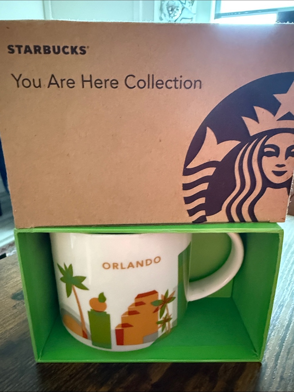Starbucks Orlando White Orange and Green You Are Here Mug